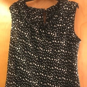Black and white polka dot blouse